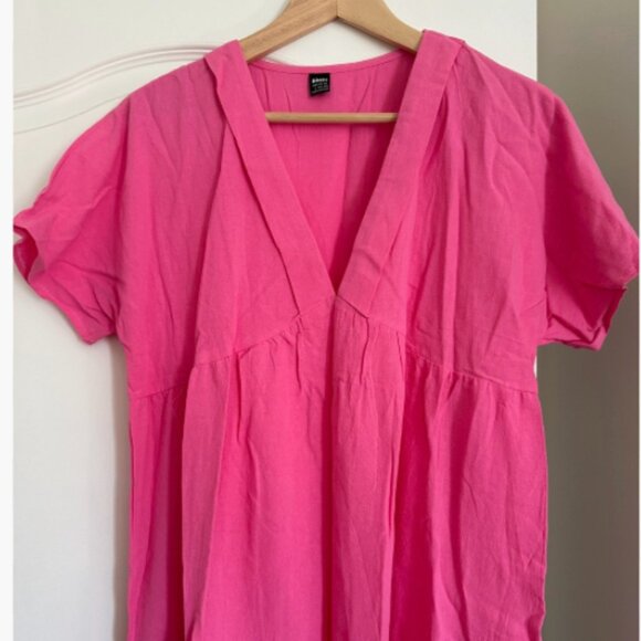 Women's Shirt Dolman Sleeve Ruffle Asymmetrical Hem Smock Dress (Size : Medium) - Picture 6 of 9